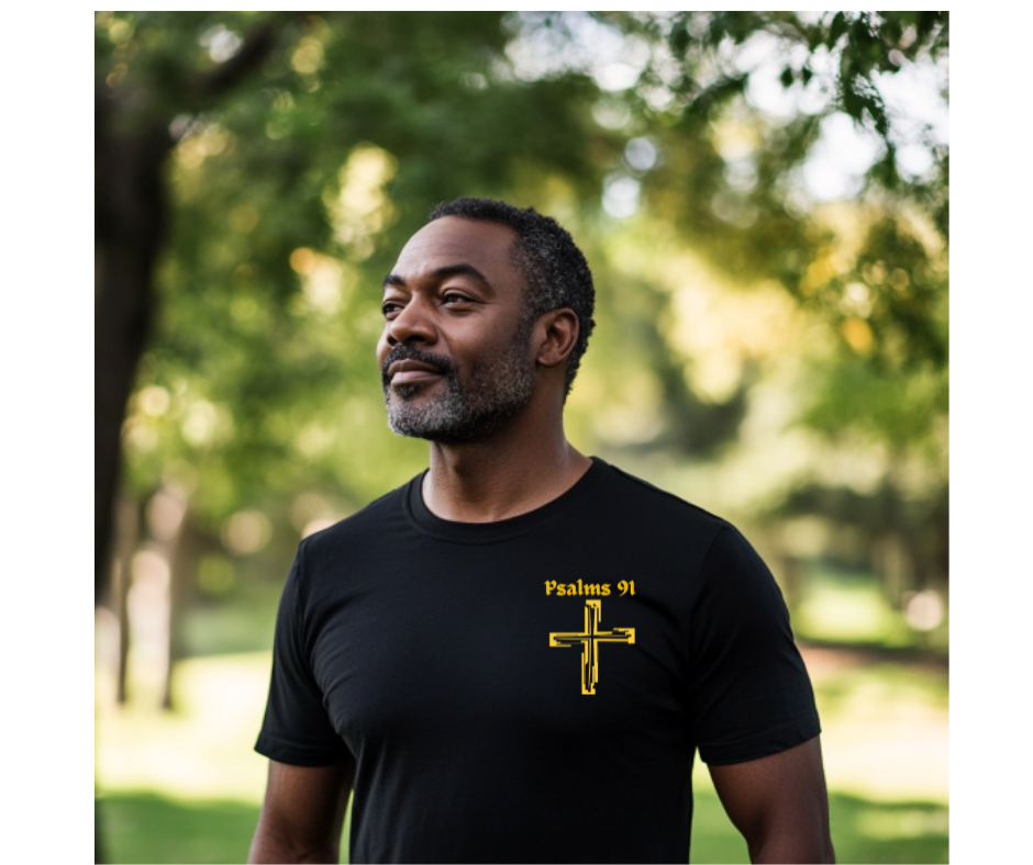 Psalm 91 Cross Over Chest Yellow