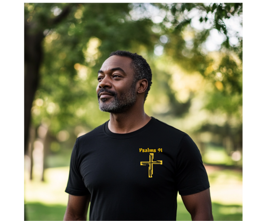 Psalm 91 Cross Over Chest Yellow