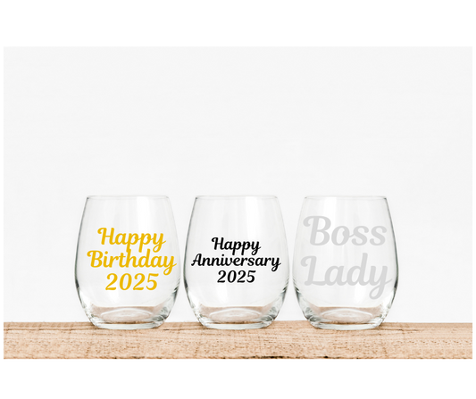 Custom Wine Glasses - Set of 2